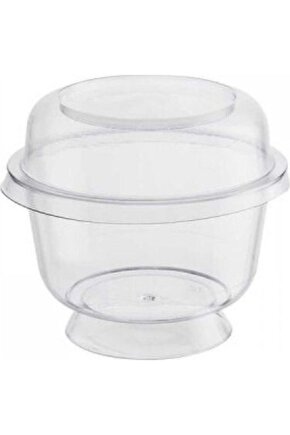 Ayaklı Tatlı Ve Sunum Kasesi Kapak 200 Ml Ps - Paket ( 25 Ad )