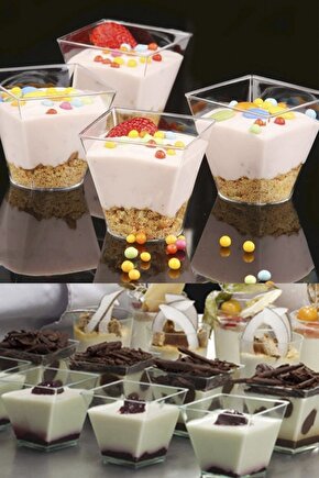 6lı Mini Plastik Kübik Kase