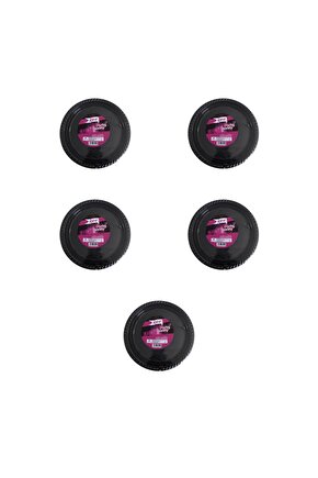 Kullan At Renkli Siyah Parti Davet Plastik Tabak - 22 Cm. - 25 Adetlik 5 Paket