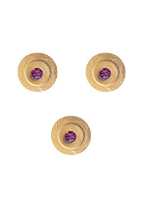 Kullan At Parti Davet Sunum Servis Plastik Sert Mika Tabak - 26 Cm. - Krem - 6 Adetlik 3 Paket