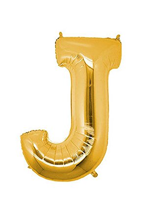 J Harf Gold Folyo Balon Harfli Balon 100 Cm Dev Boy
