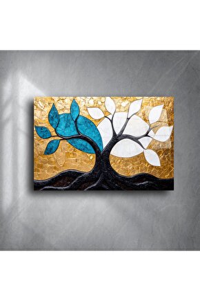 Altın Doku Cam Tablo