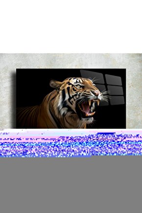 Kaplan Görseli Cam Tablo Duvar Dekoru 4