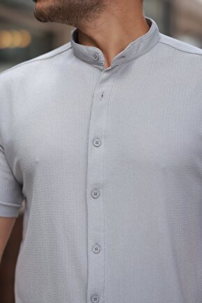 EQURİ Erkek Hakim Yaka Kısa Kollu Gömlek