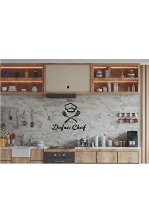 60*40 Cm Isimli Chef Ahşap Duvar Yazısı