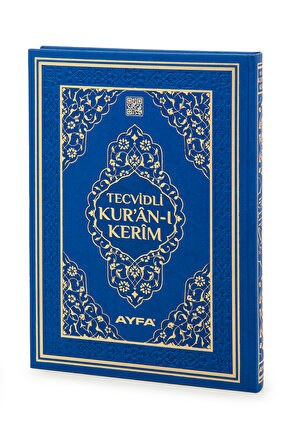 Tecvidli Kuranı Kerim - Termo Deri - Cami Boy - Lacivert Renk - Ayfa Yayınevi - Bilgisayar Hatlı