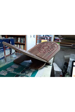 Masaüstü Ahşap Rahle Selçuklu Motifli Portatif Ergonomik Kitap Okuma Sehpası