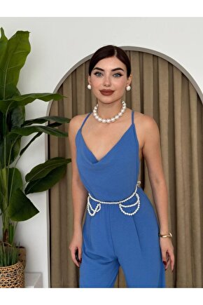 munn collection Darcy Sırt Dekolteli Tulum