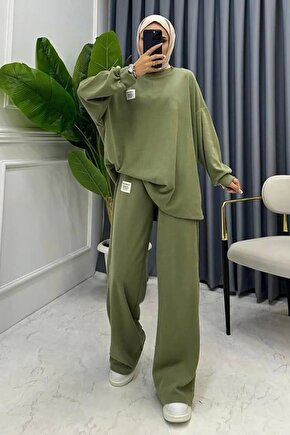 int Klasik Fitilli Kazak Ve Pantolon Takım