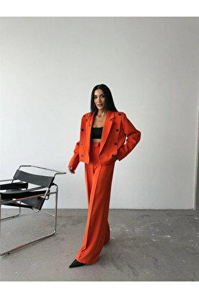 CEKET PANTOLON TAKIM Orange