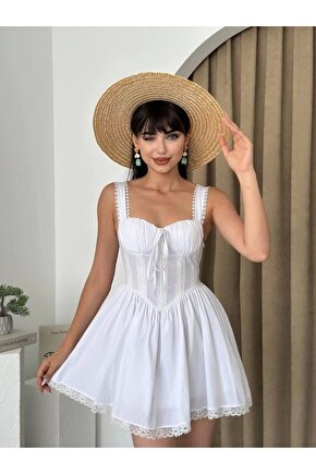 ille Arkası Bağlamalı Elbise