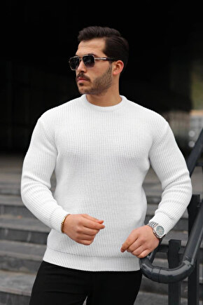 Erkek Bisiklet Yaka Örme Kazak