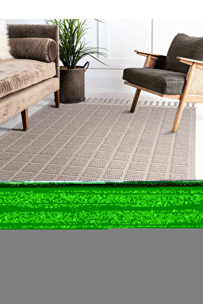 Bukle11880 Bej Yumuşak Dokulu Halı Kilim Salon Mutfak Koridor Kesme Yolluk Dokuma Makine Halısı