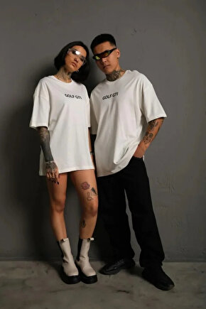 Erkek Oversize Baskılı Tişört – Golf GTI Retro Araba Desenli, Ön - Arka Dijital Baskı, Sokak Modası