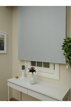 Stor Perde Gri Renk Dilimsiz