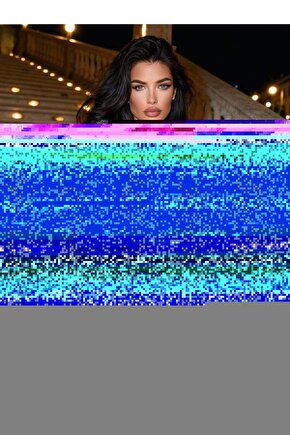 Zebra Stor Perde Açık Pudra Simli Lüx Etek Dilimli