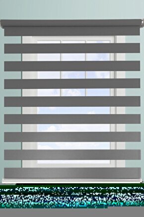 Gri Bambu Zebra Perde