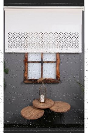 Erkek Üç İplik Kışlık Pamuklu Yandan Garneli Kalın Bej Şeritli Cepli Eşofman Altı - Beyaz