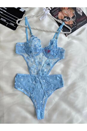 Frosted Bodysuit - Kalp İşlemeli
