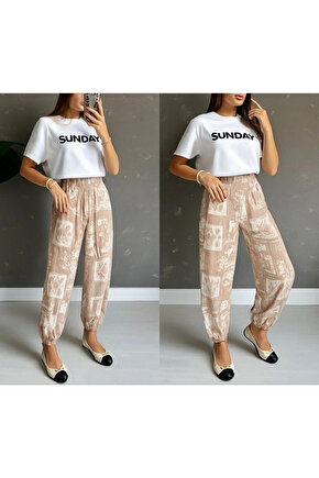 Kadın Desenli Süprem Pantolon