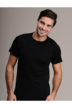 Erkek Siyah Yarım Kol Termal