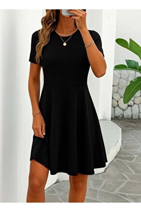 Kadın Kısa Kollu Kiloş Ithal Krep Elbise