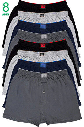 8li Fırsat Ürünü! Erkek Penye Havlu Bel Boxer Karışık Renk.
