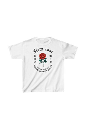 Çocuk Unisex Baskılı T-Shirt - Beyaz