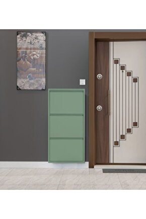 3’lü Metal Ayakkabılık (Yeşil) | Göz Alıcı Tasarım ve Pratiklik