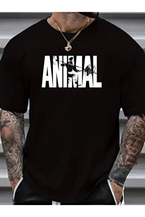 MDB ANIA Desen Baskı Erkek Oversive Tişört, Grafik Tişört Erkek Yazlık Outdoor Kıyafetleri, porda Ve