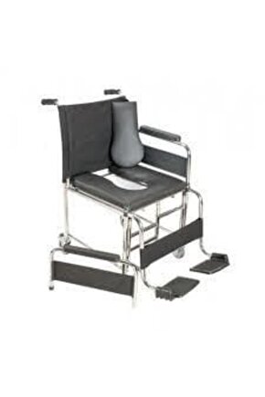 Deri Döşemeli Tekerlekli Klozet Yükseltici