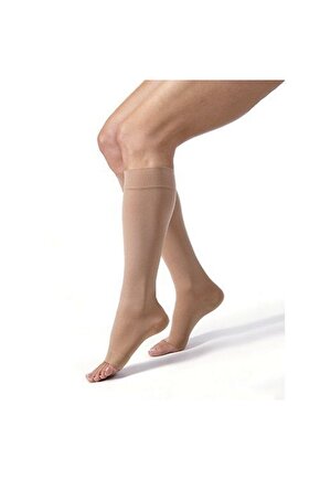 Dizaltı Burnu Açık CCL2 Bej Çorabı NO:2