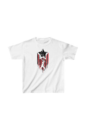 Unisex Çocuk Baskılı T-Shirt - Beyaz