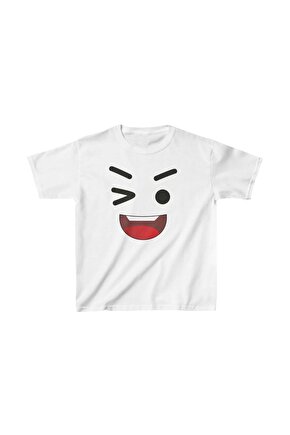 Unisex Çocuk Baskılı T-Shirt - Beyaz