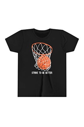 Çocuk Unisex Baskılı T-Shirt - Siyah