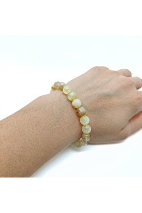 Doğal Taş Sitrin Bileklik - Bolluk - Bereket - Para Taşı