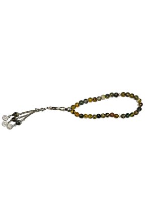 Şifalı Dumanlı Yeşil Akik Tesbih