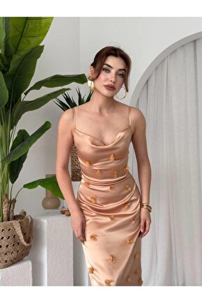Dora Çiçek Detaylı Elbise