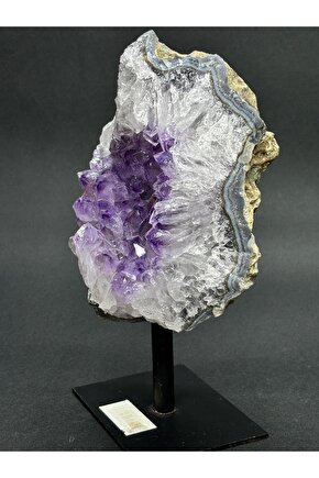 BREZİLYA AMETİST DOĞALTAŞ SİYAH DEMİR STANTLI