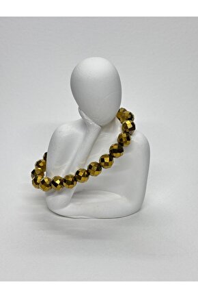 HEMATİT DOĞALTAŞ BİLEKLİK GOLD