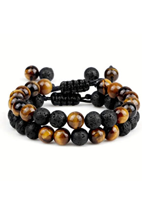 Doğaltaş  ikili set bileklik