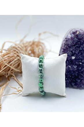 Jasper Doğal Taş Bileklik 8 Mm Küre Kesim