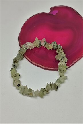 Sertifikalı Prinaıyt Prehnit Kırıktaş Doğaltaş Bileklik