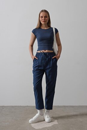 munn collection Pantolon - İndigo