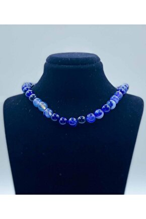 Akik Doğal Taş Kolye 8 Mm