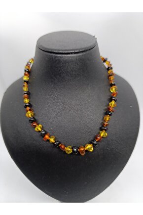 Çocuk Kehribar Kolye (Organik Şifa Taşı) 32 cm -1034