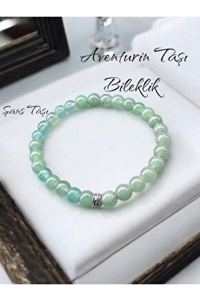 Doğal Taş Aventurin Taşı Bileklik 6 mm
