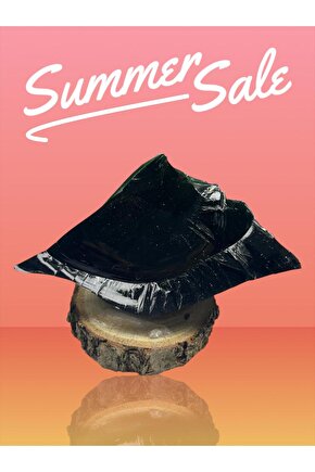 OBSİDYEN STANDLI KAYA(EJDERHA CAMI)(SERTİFİKALI)