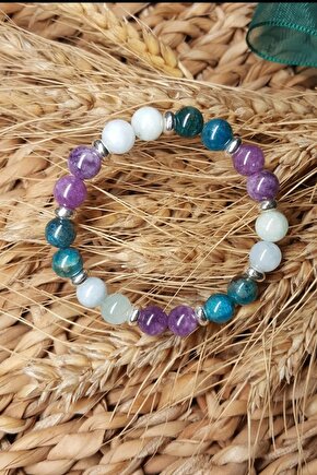 Aytaşi Apatit Ve Ametist Doğaltaş Bileklik