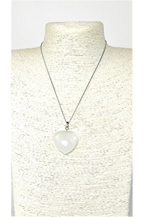 Kalp Kristal Kuvars Kolye